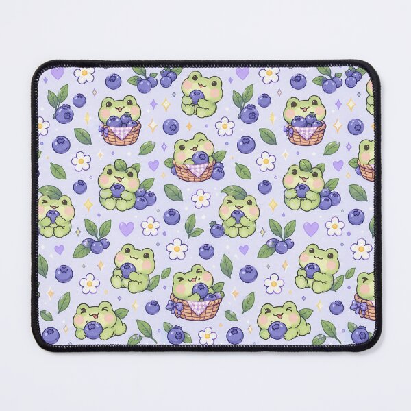 Item preview, Kawaii Frog Blueberry Pattern designed and sold by Soft Berry Studio.