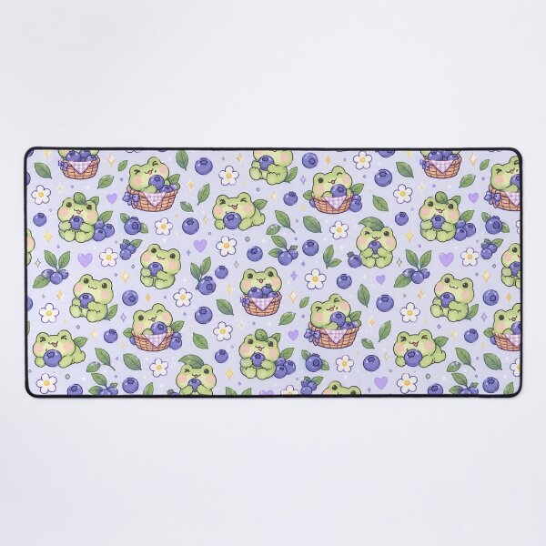 Item preview, Kawaii Frog Blueberry Pattern designed and sold by Soft Berry Studio.