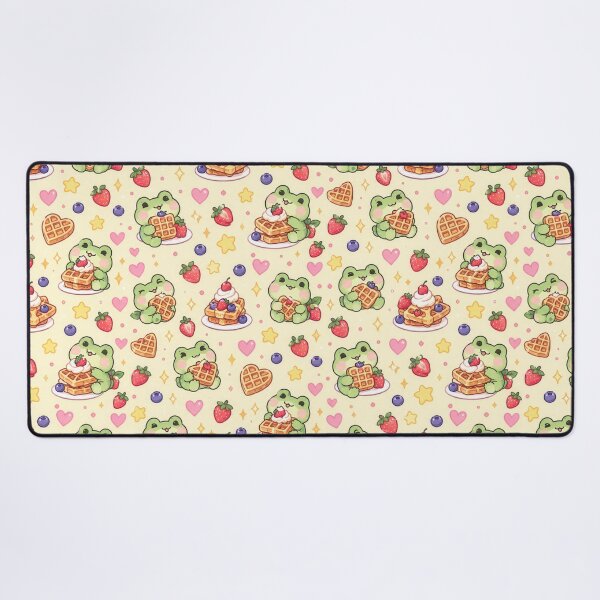 Item preview, Kawaii Frog Waffle Pattern designed and sold by Soft Berry Studio.