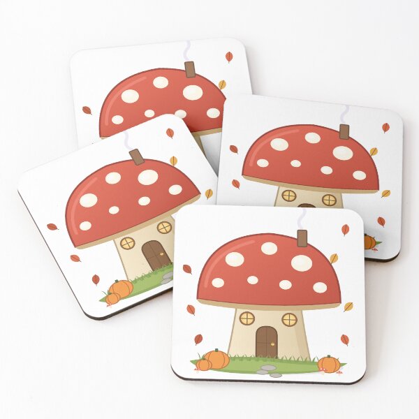 Item preview, Autumn Mushroom Cottage - Cute Cottagecore Fall Fairy House designed and sold by Mooncap Studio.