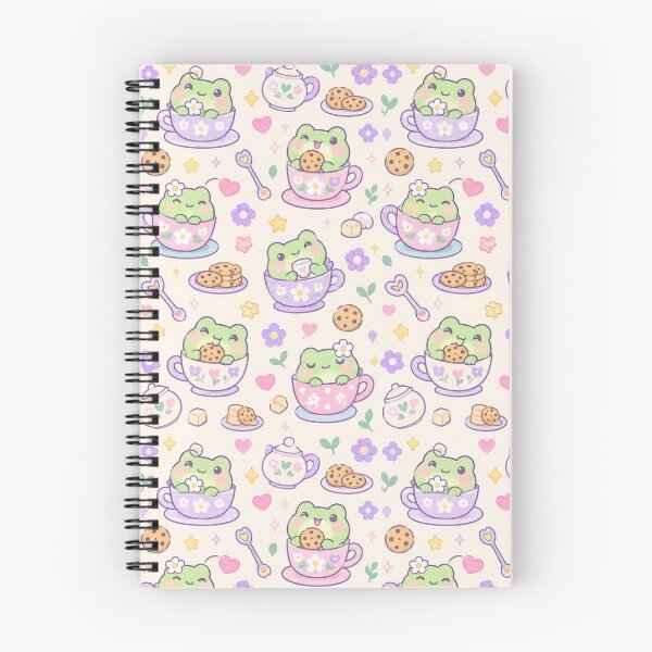 Item preview, Kawaii Frog Cup of Tea Pattern designed and sold by Soft Berry Studio.
