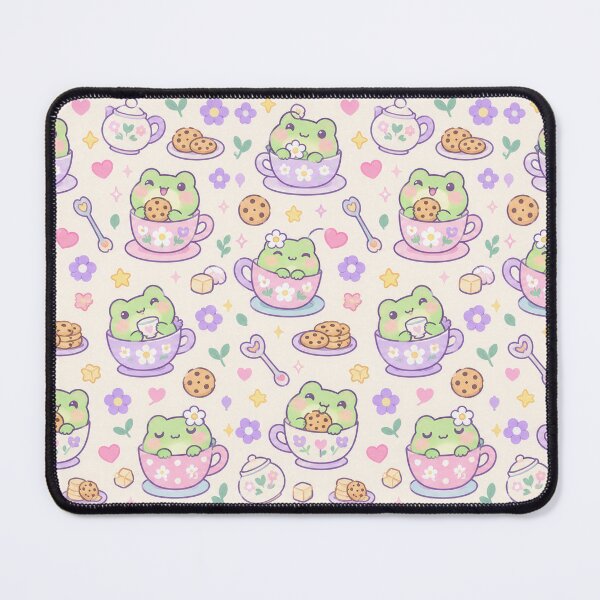 Item preview, Kawaii Frog Cup of Tea Pattern designed and sold by Soft Berry Studio.