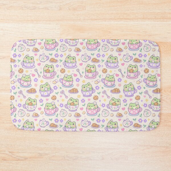 Item preview, Kawaii Frog Cup of Tea Pattern designed and sold by Soft Berry Studio.