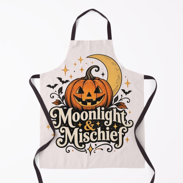 Item preview, Moonlight & Mischief Retro Halloween Pumpkin Crescent Moon Vintage Spooky Design designed and sold by Sanika arts .