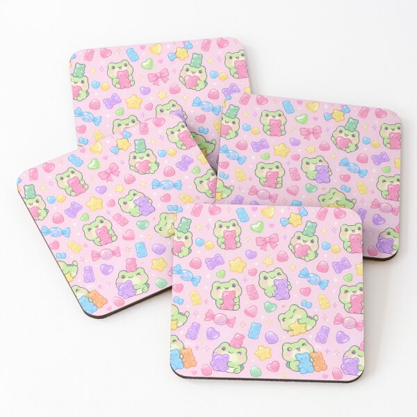 Item preview, Kawaii Frog Gummy Candy Pattern designed and sold by Soft Berry Studio.