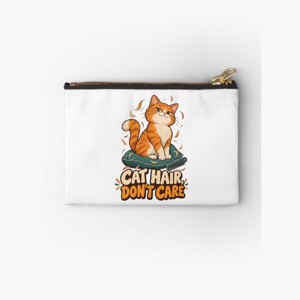 Item preview, Cat Hair Don't Care Funny Cat Lover Retro T-Shirt designed and sold by Print-Mingle01.
