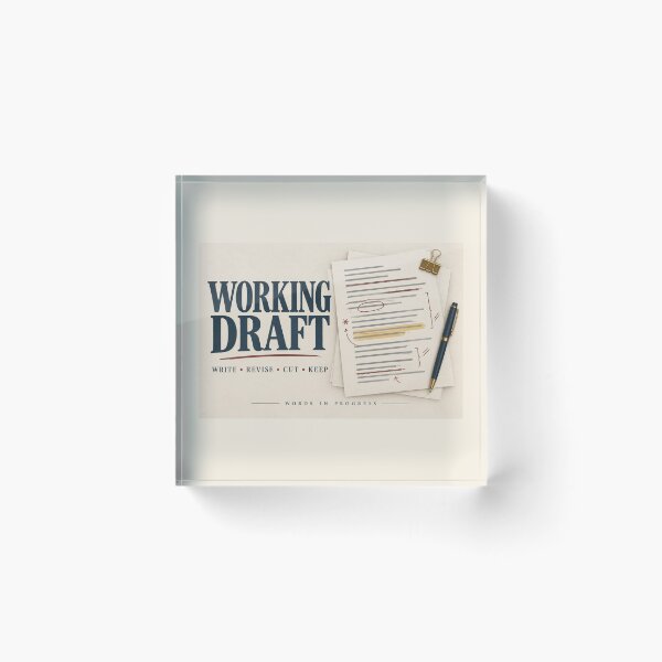 Item preview, Working Draft | Writer Editor Literary Wall Art designed and sold by astersgraphics.