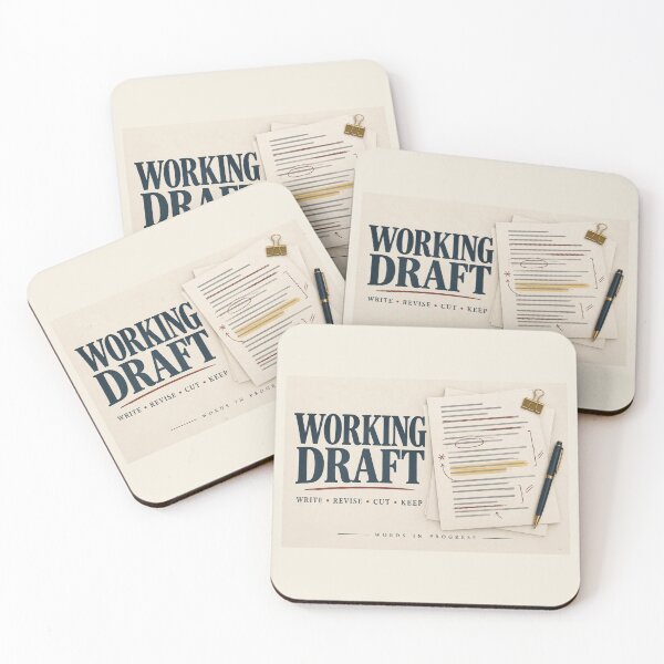 Item preview, Working Draft | Writer Editor Literary Wall Art designed and sold by astersgraphics.