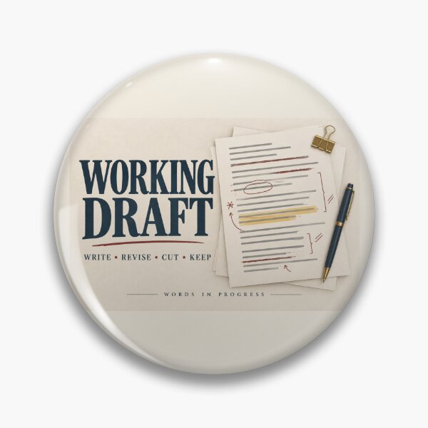 Item preview, Working Draft | Writer Editor Literary Wall Art designed and sold by astersgraphics.