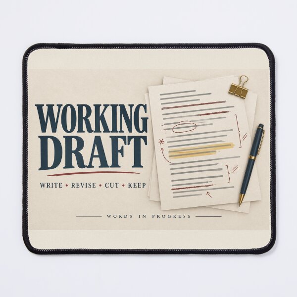 Item preview, Working Draft | Writer Editor Literary Wall Art designed and sold by astersgraphics.