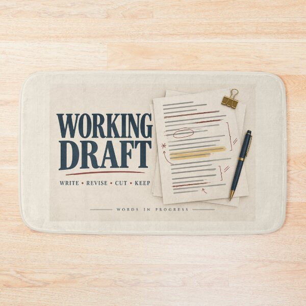 Item preview, Working Draft | Writer Editor Literary Wall Art designed and sold by astersgraphics.