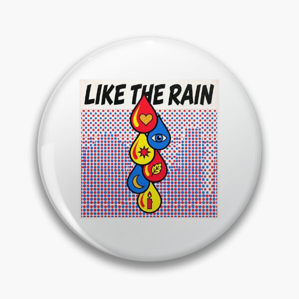 Item preview, Like the Rain Pop Art Raindrop Stack Comic Sticker Design designed and sold by ZoomTaDesign.