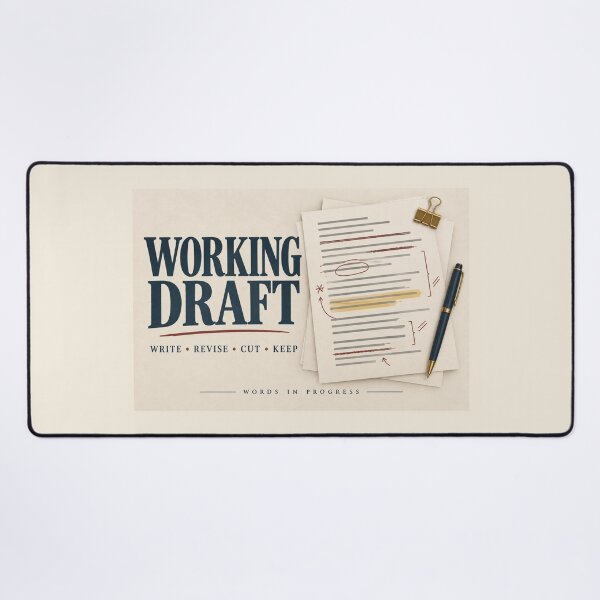 Item preview, Working Draft | Writer Editor Literary Wall Art designed and sold by astersgraphics.