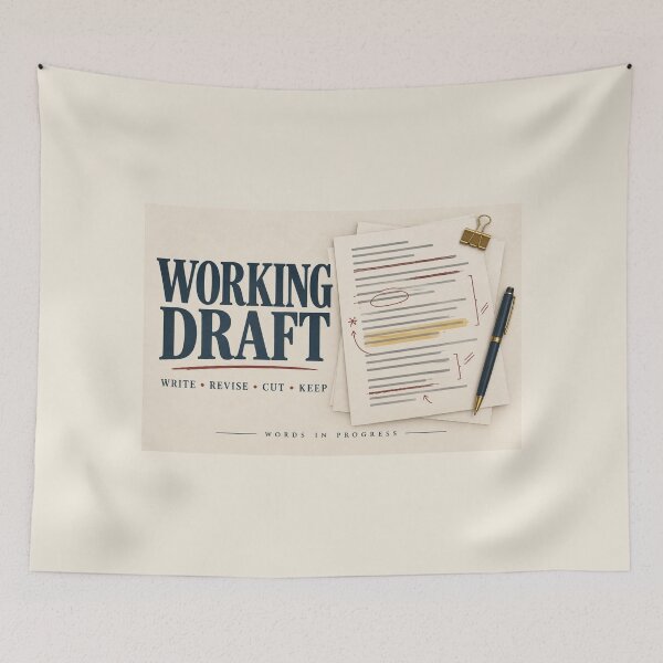 Item preview, Working Draft | Writer Editor Literary Wall Art designed and sold by astersgraphics.