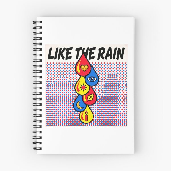 Item preview, Like the Rain Pop Art Raindrop Stack Comic Sticker Design designed and sold by ZoomTaDesign.