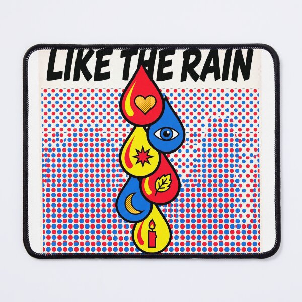 Item preview, Like the Rain Pop Art Raindrop Stack Comic Sticker Design designed and sold by ZoomTaDesign.