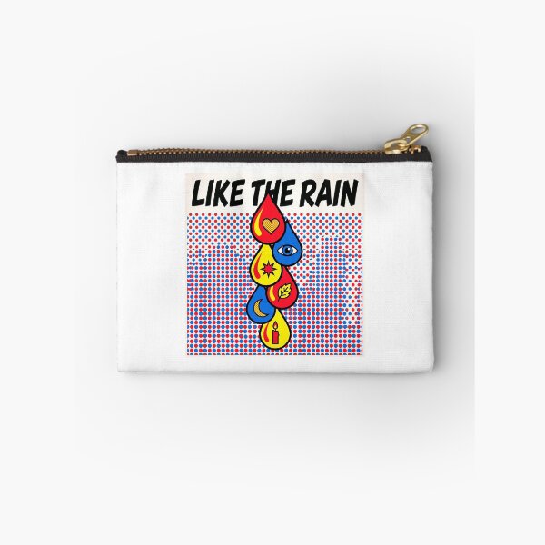 Item preview, Like the Rain Pop Art Raindrop Stack Comic Sticker Design designed and sold by ZoomTaDesign.