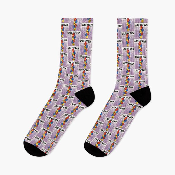 Item preview, Like the Rain Pop Art Raindrop Stack Comic Sticker Design designed and sold by ZoomTaDesign.