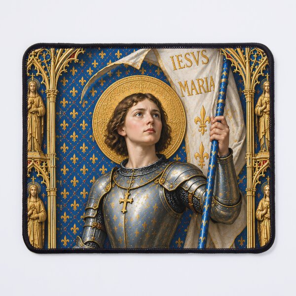 Item preview, Saint Joan of Arc Gothic Catholic Art Print | Medieval French Warrior Saint | Sacred Christian Wall Decor designed and sold by Crux Fidelis.