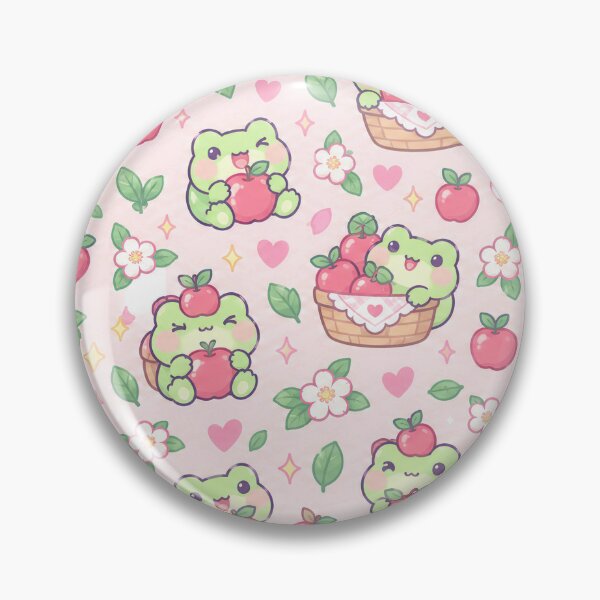 Item preview, Kawaii Frog Apple Pattern designed and sold by Soft Berry Studio.