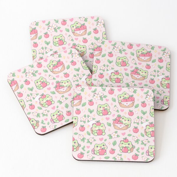 Item preview, Kawaii Frog Apple Pattern designed and sold by Soft Berry Studio.