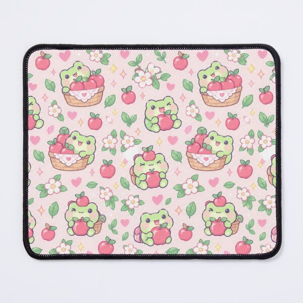 Item preview, Kawaii Frog Apple Pattern designed and sold by Soft Berry Studio.