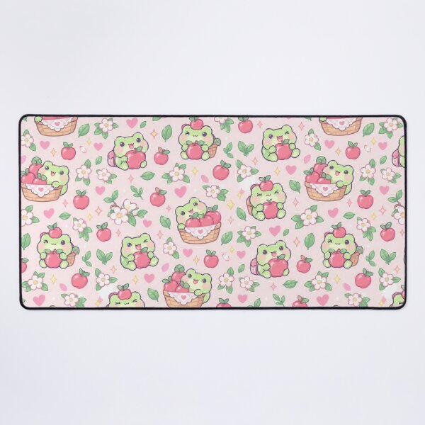 Item preview, Kawaii Frog Apple Pattern designed and sold by Soft Berry Studio.