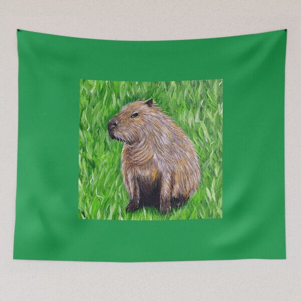 Item preview, Capybara Painting designed and sold by Art by Kirsten Sneath.