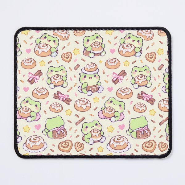 Item preview, Kawaii Frog Cinnamon Roll Pattern designed and sold by Soft Berry Studio.