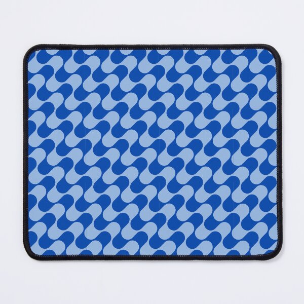 Item preview, Groovy Mod Waves – Abstract Mid-Century Ombre Pattern | Blue designed and sold by Frohyou.