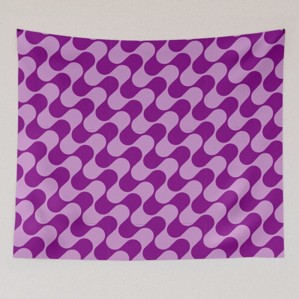 Item preview, Groovy Mod Waves – Abstract Mid-Century Ombre Pattern | Purple designed and sold by Frohyou.