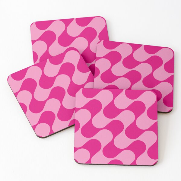 Item preview, Groovy Mod Waves – Abstract Mid-Century Ombre Pattern | Pink designed and sold by Frohyou.