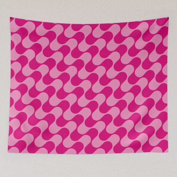 Item preview, Groovy Mod Waves – Abstract Mid-Century Ombre Pattern | Pink designed and sold by Frohyou.