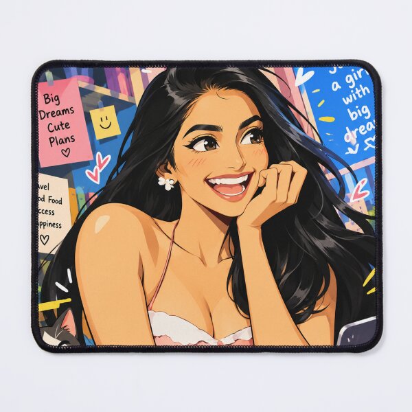 Item preview, Just a Girl with Big Dreams - Cute Aesthetic Anime Art designed and sold by Artificial001.