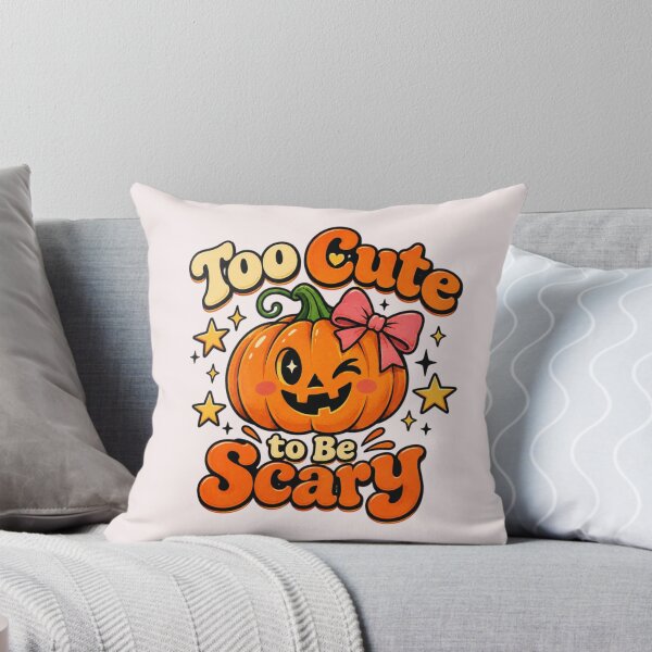 Item preview, Too Cute to Be Scary Cute Retro Halloween Pumpkin designed and sold by Sanika arts .