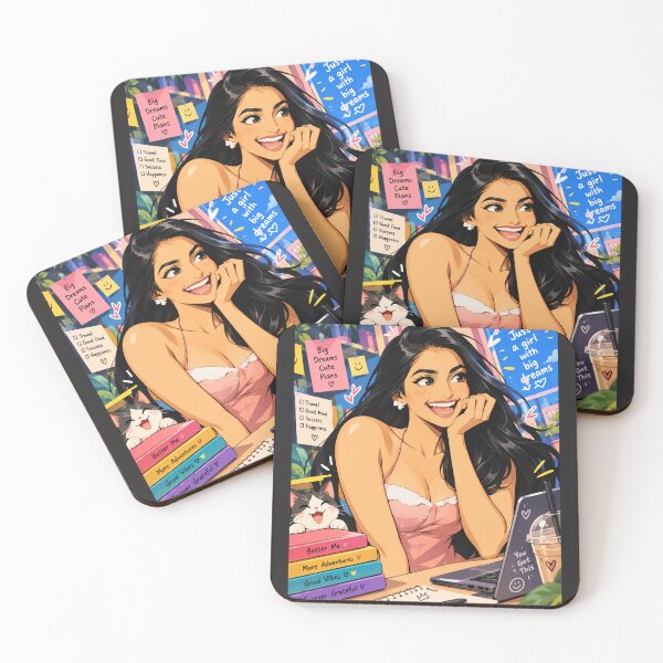 Item preview, Just a Girl with Big Dreams - Cute Aesthetic Anime Art designed and sold by Artificial001.