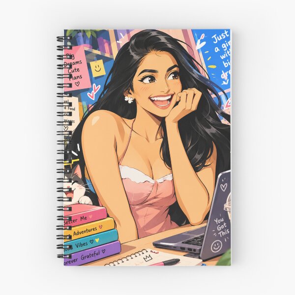 Item preview, Just a Girl with Big Dreams - Cute Aesthetic Anime Art designed and sold by Artificial001.