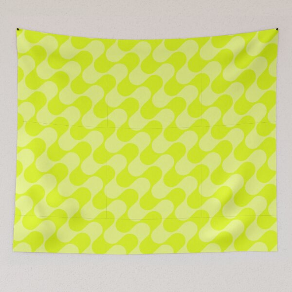 Item preview, Groovy Mod Waves – Abstract Mid-Century Ombre Pattern | Chartreuse designed and sold by Frohyou.