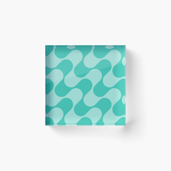 Item preview, Groovy Mod Waves – Abstract Mid-Century Ombre Pattern | Teal designed and sold by Frohyou.
