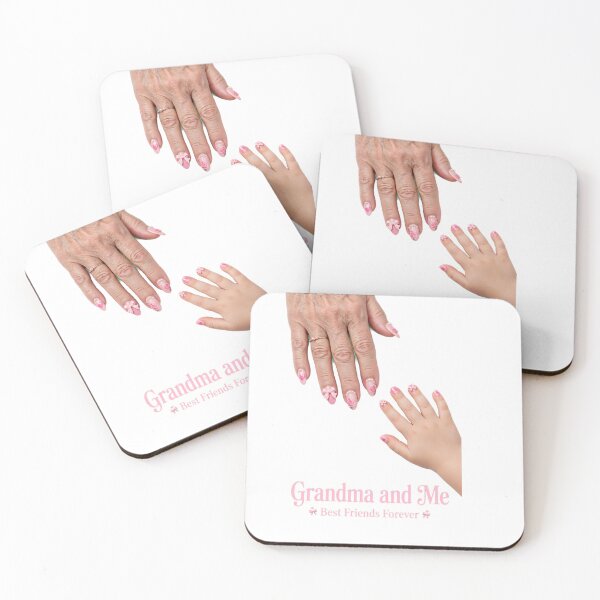 Item preview, Grandma and Me Pink Bow Nails Art Print designed and sold by HoMya.