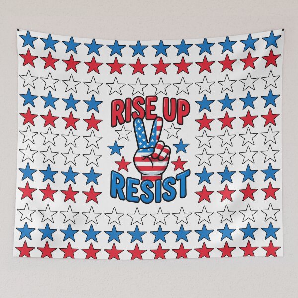 Item preview, RISE UP RESIST Patriotic Protest Design designed and sold by ArtDesignTp.