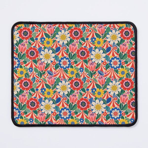 Item preview, Whimsical Circus Floral Repeat Pattern designed and sold by Inkworksbyshery.