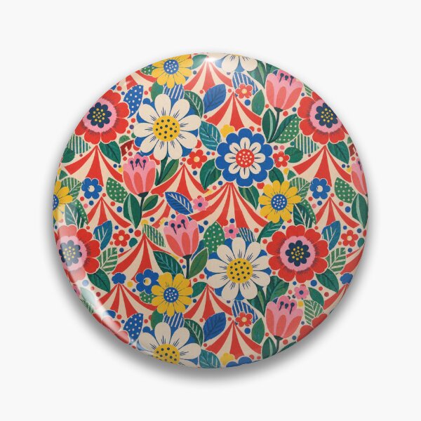 Item preview, Whimsical Circus Floral Repeat Pattern designed and sold by Inkworksbyshery.