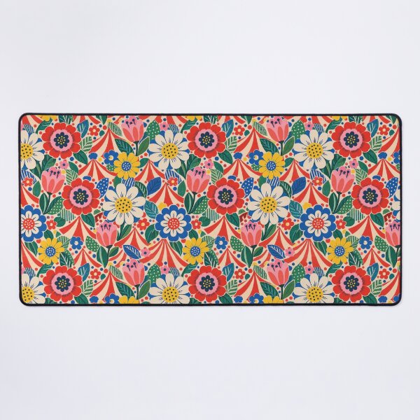 Item preview, Whimsical Circus Floral Repeat Pattern designed and sold by Inkworksbyshery.
