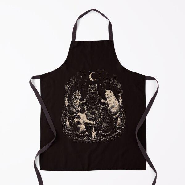 Item preview, Vintage Mystical Cats Under Moon Halloween Witchy Gathering designed and sold by ImeldaSparks.