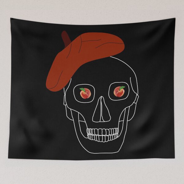 Item preview, French Skull with Red Beret and Peach Eyes designed and sold by laxmanrajart.
