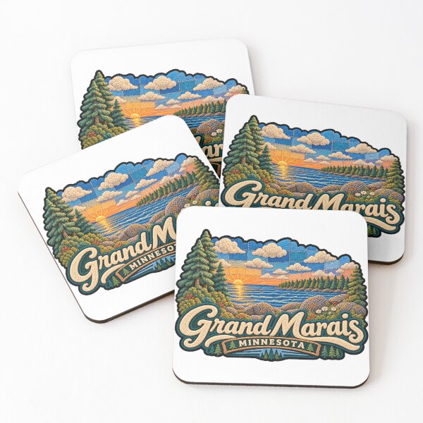 Item preview, Grand Marais, Minnesota Sunrise - Lake Superior & Artist's Point designed and sold by gorff.