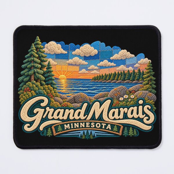 Item preview, Grand Marais, Minnesota Sunrise - Lake Superior & Artist's Point designed and sold by gorff.