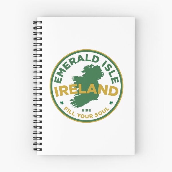 Item preview, Emerald Isle Ireland Map Badge Vintage Irish Travel Stamp Design with Eire & Shamrocks designed and sold by HYPNK.