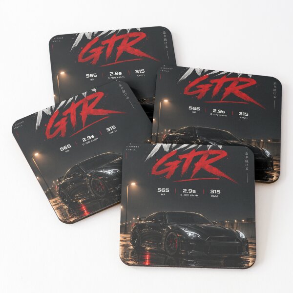 Item preview, Black GT-R Inspired Sports Car – Dark Performance Automotive Art designed and sold by zisad.